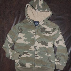 Faded Glory Fleece Camo Zip Up Hoodie Jacket